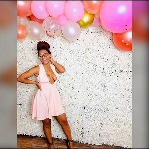 Cute and flirty pink skater dress